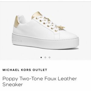 Micheal Kors White/Gold Sneaker